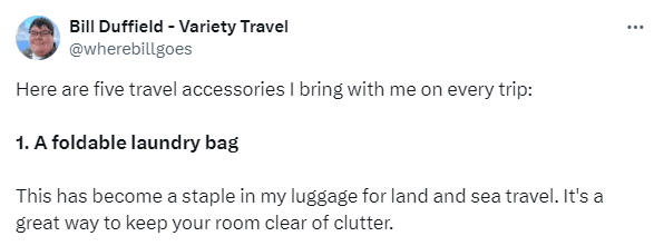 Bring a Laundry Bag in Your Suitcase While You Travel
