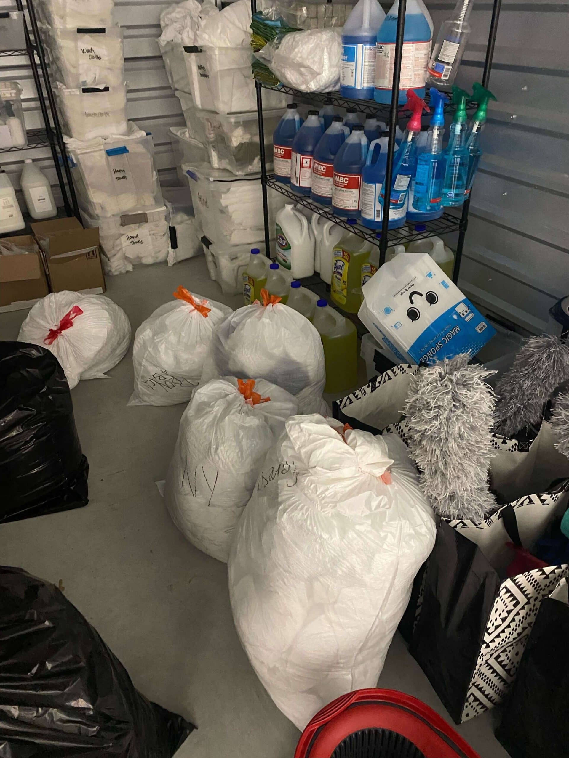 Storage Unit Distribution Center Hub for Airbnb Laundry Operations