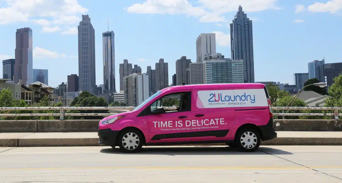 2ULaundry branded delivery van in Atlanta